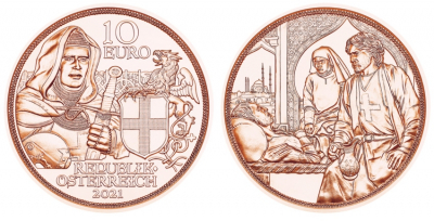 10 Euro Kupfer Österreich 2021